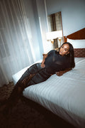 Lace-Up Contrast Mermaid Skirt