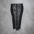 Lace-Up Contrast Mermaid Skirt