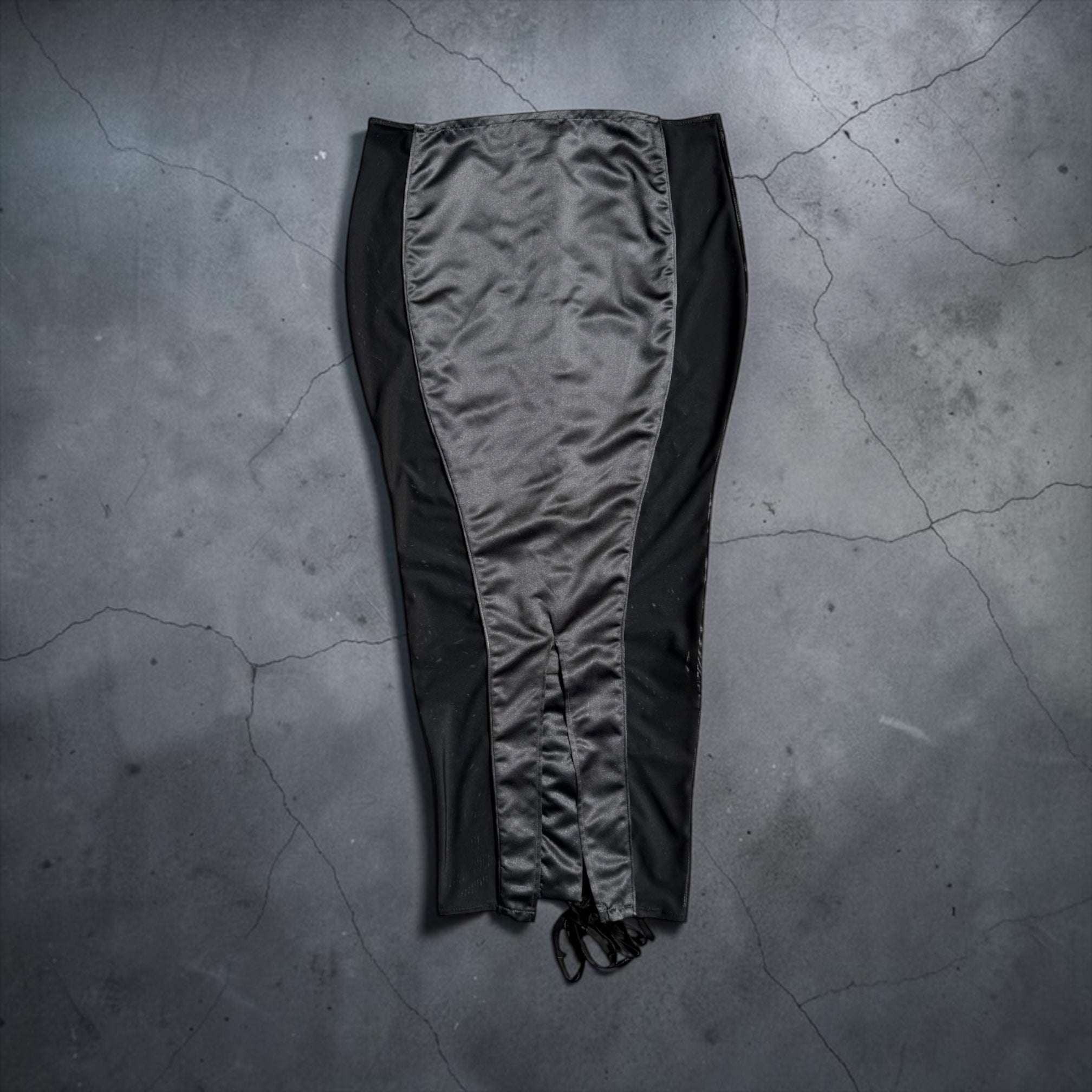 Lace-Up Contrast Mermaid Skirt